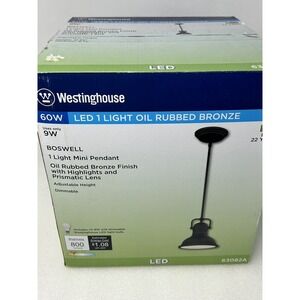 Oil Rubbed Bronze Pendant‎ LED Light - Westinghouse 63082A Boswell